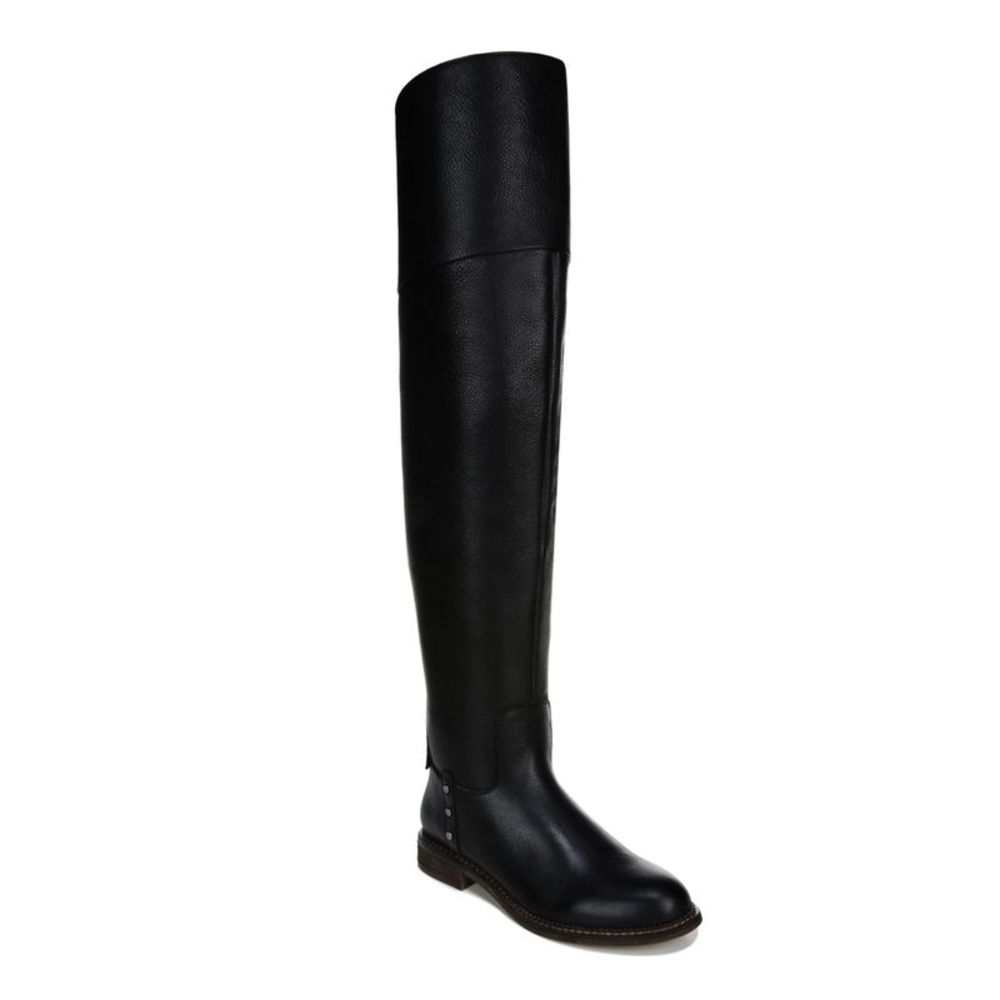 Franco Sarto Black Lace-Up Over-the-Knee Riding Boots